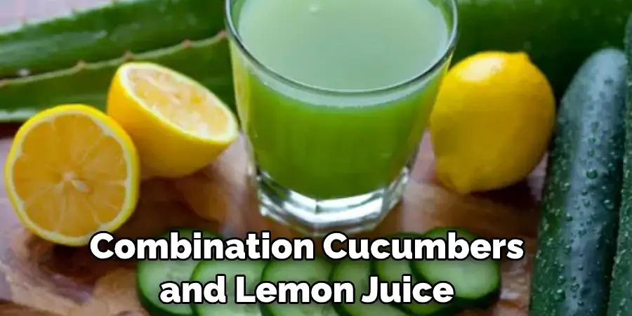 Combination Cucumbers and Lemon Juice
