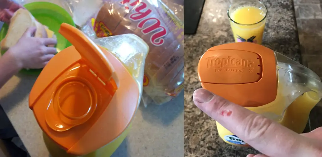 how to open tropicana orange juice lid